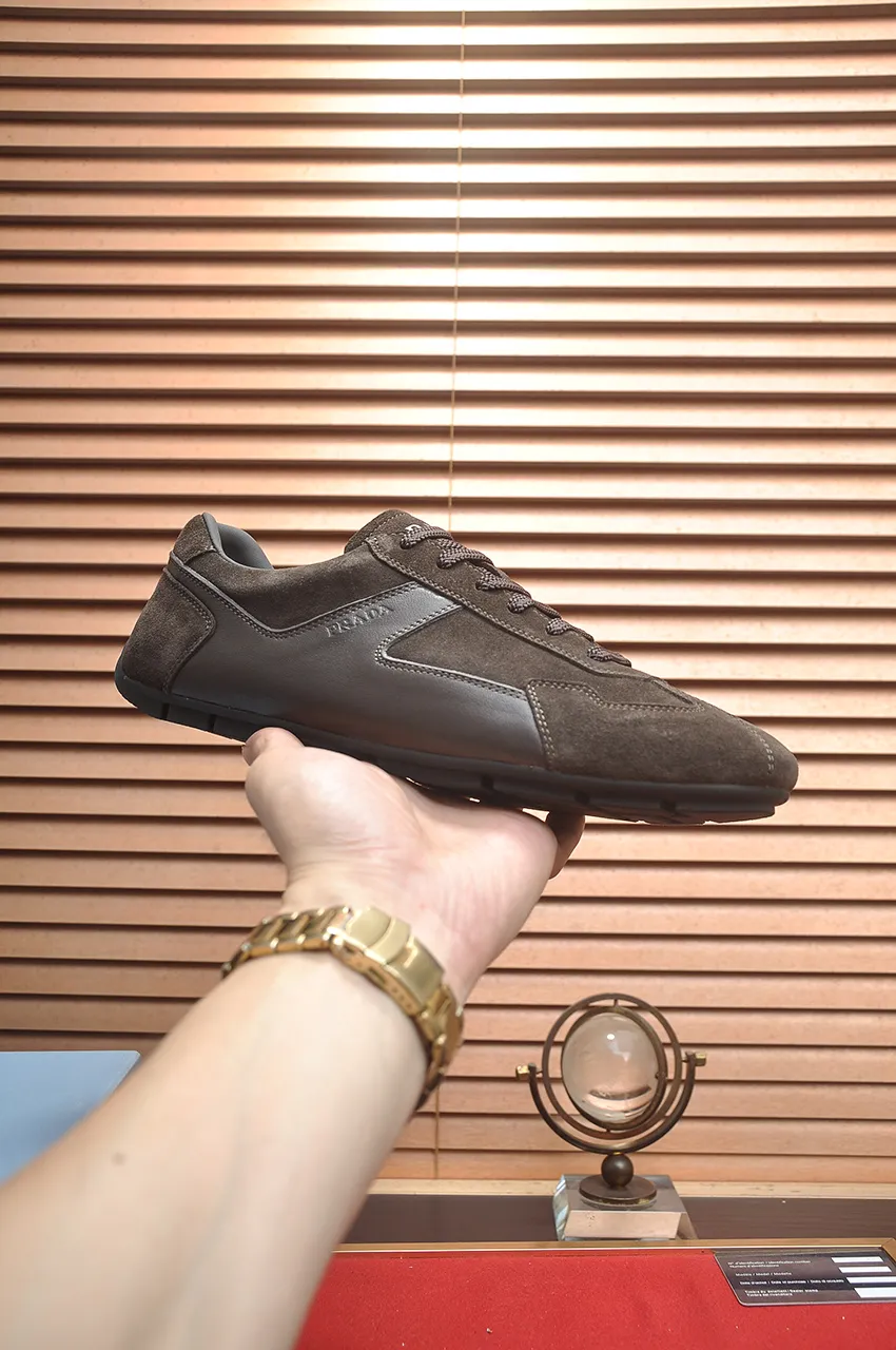 Men's shoes 💰560💶【PRADA】Couple's casual shoes, originally developed 1:1, made of high-mercerized cowhide with imported cowhide, silk sheepskin lining, rubber outsole, comfortable and soft on the feet, size for women: 35 to 41. Male 38 to 48💰🔥🔥🔥🔥🔥
